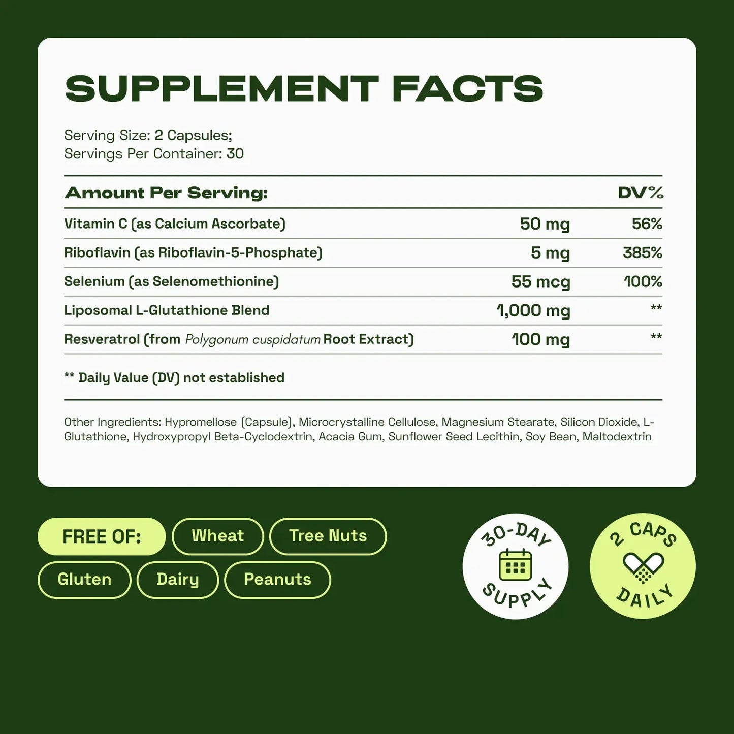 Liposomal glutathione