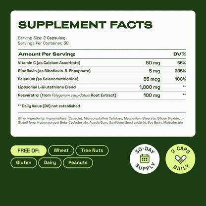 Liposomal glutathione