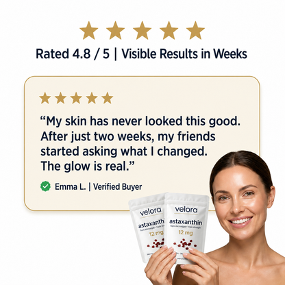 Velora™ Astaxanthin — 12mg AstaReal Daily Skin Shield